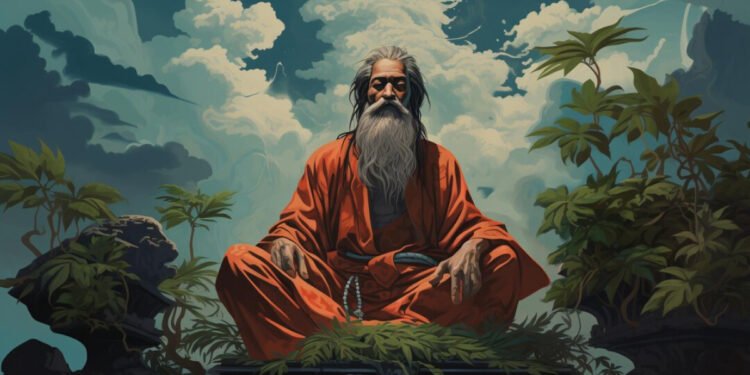 Comparative illustration of spiritual paths in Indian tradition - Rishis, Siddhas, Munis, Yogis, and Ascetics